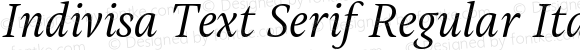 Indivisa Text Serif Regular Italic