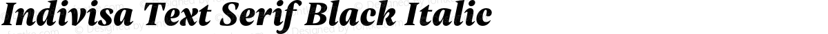 Indivisa Text Serif Black Italic