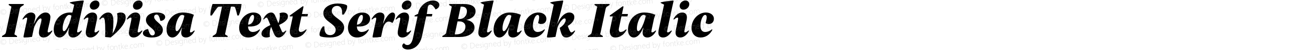 Indivisa Text Serif Black Italic