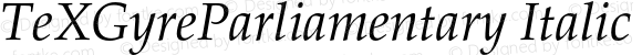 TeXGyreParliamentary Italic