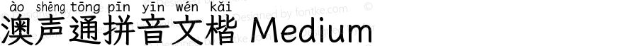澳声通拼音文楷 Medium 