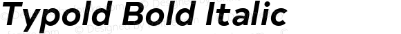 Typold Bold Italic