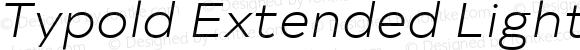Typold Extended Light Italic