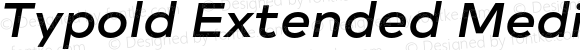 Typold Extended Medium Italic