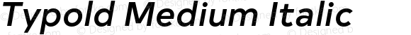 Typold Medium Italic