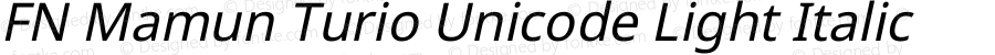 FN Mamun Turio Unicode Light Italic