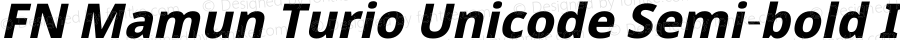 FN Mamun Turio Unicode Semi-bold Italic