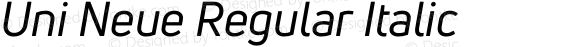 Uni Neue Regular Italic