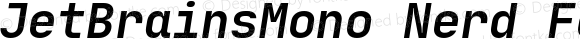 JetBrains Mono Bold Italic Nerd Font Complete Mono