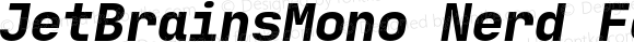 JetBrainsMono Nerd Font Mono Extra Bold Italic