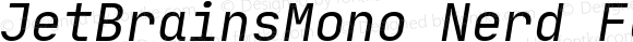 JetBrains Mono Italic Nerd Font Complete Mono