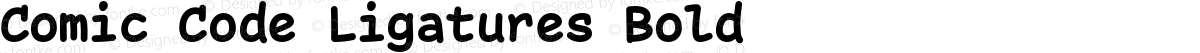 Comic Code Ligatures Bold