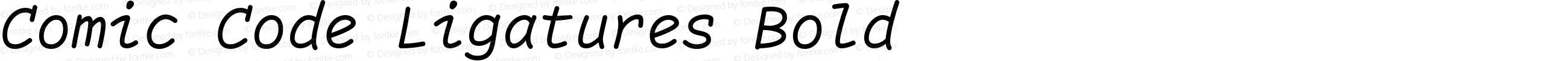 Comic Code Ligatures Bold