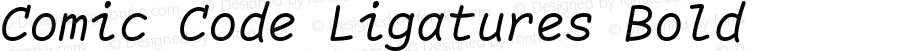 Comic Code Ligatures Bold