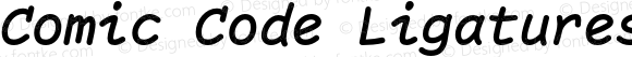 Comic Code Ligatures SemiBold Italic