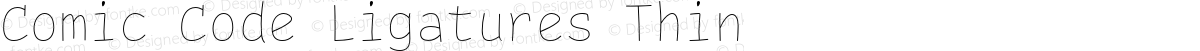 Comic Code Ligatures Thin