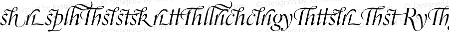 Orpheus Italic Ligatures