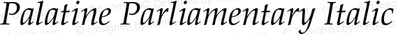 Palatine Parliamentary Italic