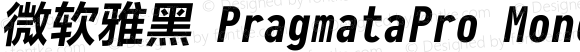 微软雅黑 PragmataPro Mono Bold Italic