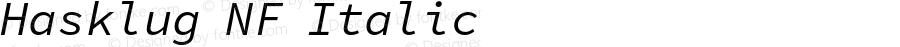 Hasklug Italic Nerd Font Complete Windows Compatible