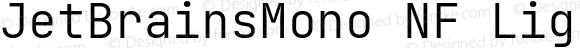 JetBrains Mono Light Nerd Font Complete Windows Compatible