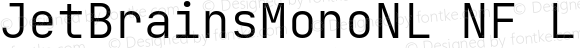 JetBrains Mono NL Light Nerd Font Complete Windows Compatible