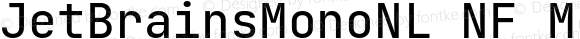 JetBrains Mono NL Medium Nerd Font Complete Windows Compatible