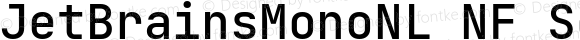 JetBrains Mono NL SemiBold Nerd Font Complete Windows Compatible