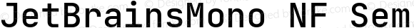 JetBrains Mono SemiBold Nerd Font Complete Mono Windows Compatible