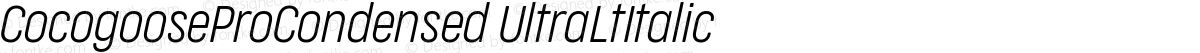 CocogooseProCondensed UltraLtItalic