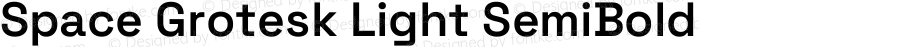 Space Grotesk Light SemiBold