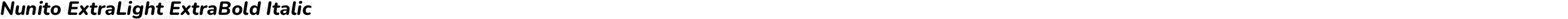 Nunito ExtraLight ExtraBold Italic