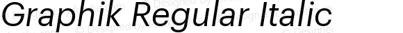 Graphik Regular Italic