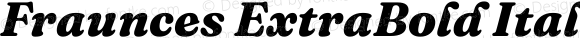 Fraunces ExtraBold Italic