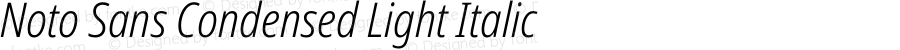 Noto Sans Condensed Light Italic