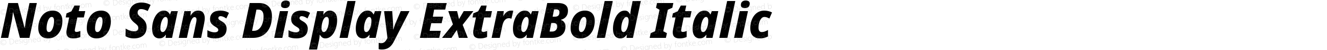 Noto Sans Display ExtraBold Italic