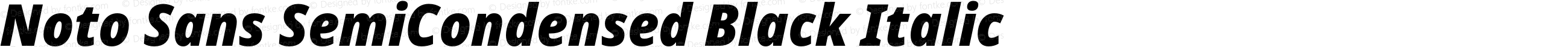 Noto Sans SemiCondensed Black Italic