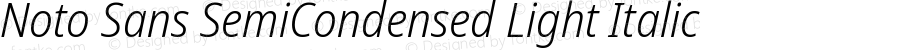 Noto Sans SemiCondensed Light Italic