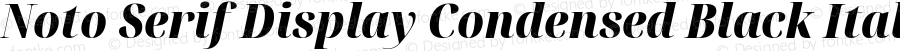 Noto Serif Display Condensed Black Italic