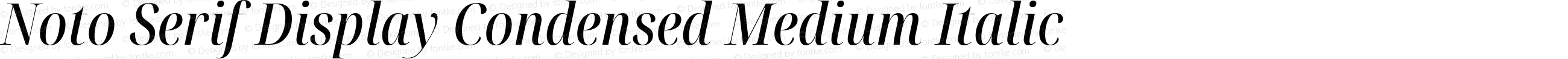 Noto Serif Display Condensed Medium Italic