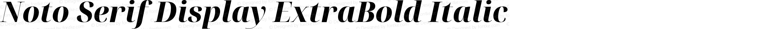 Noto Serif Display ExtraBold Italic