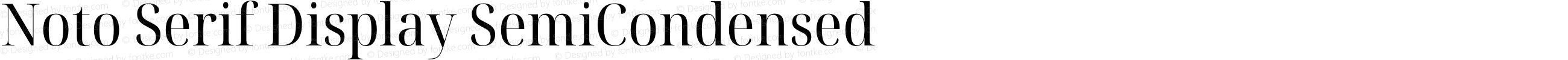 Noto Serif Display SemiCondensed