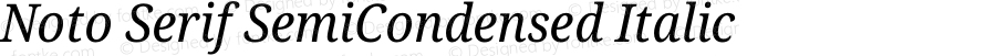 Noto Serif SemiCondensed Italic