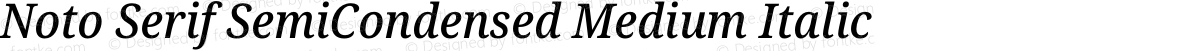 Noto Serif SemiCondensed Medium Italic