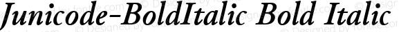 Junicode-BoldItalic Bold Italic