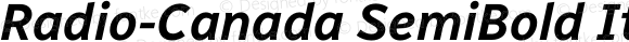 Radio-Canada SemiBold Italic