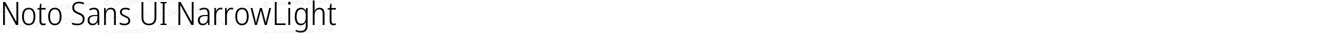 Noto Sans UI NarrowLight