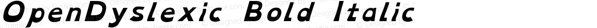 OpenDyslexic Bold Italic