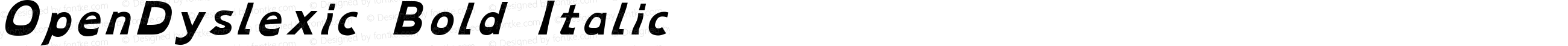 OpenDyslexic Bold Italic
