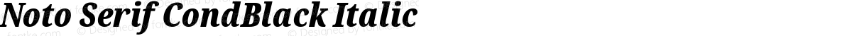 Noto Serif CondBlack Italic